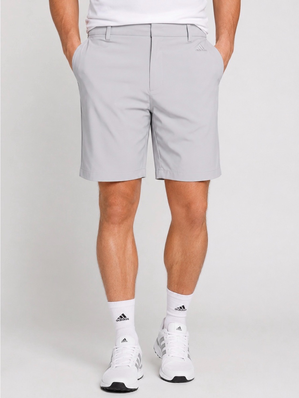 ADIDAS MENS BIG & TALL CLIMALITE 3-STRIPES GOLF SHORTS SZ 40 GRAY